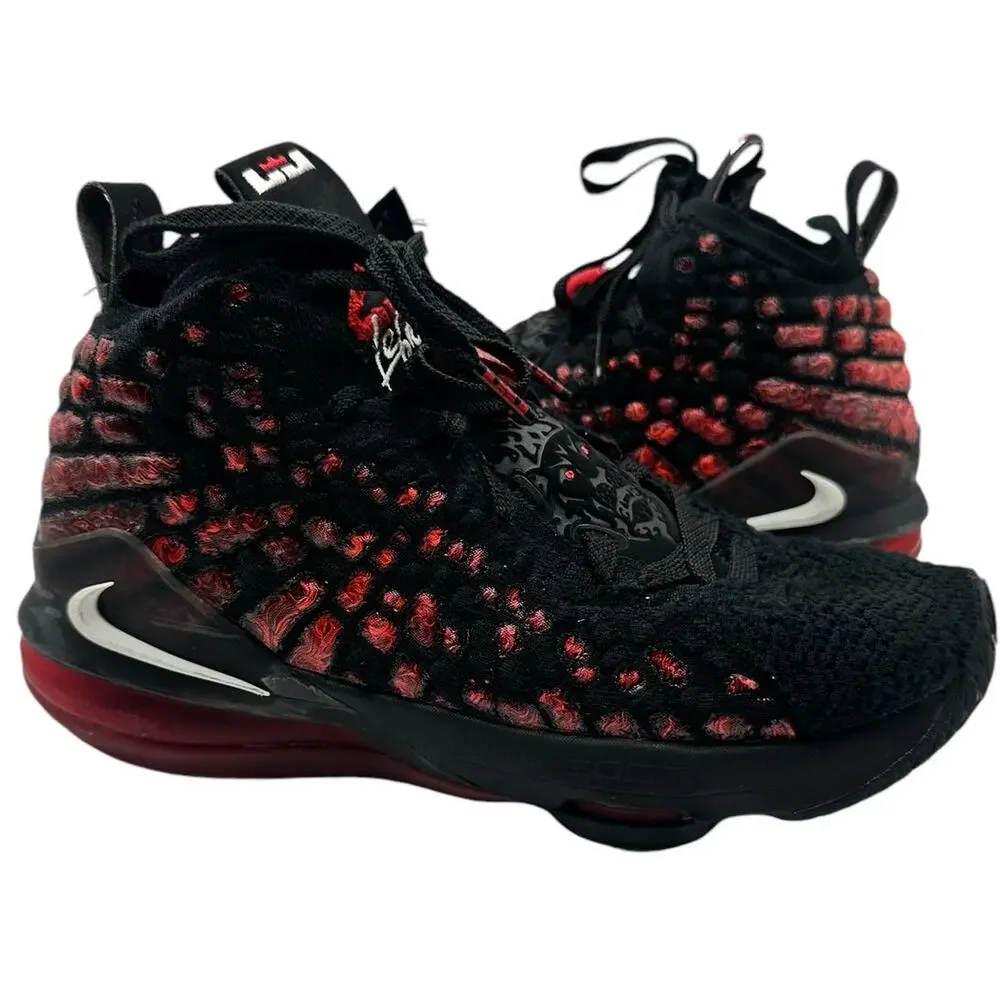 Nike GS LeBron 17 Red Black Kids Size 6.5 Youth